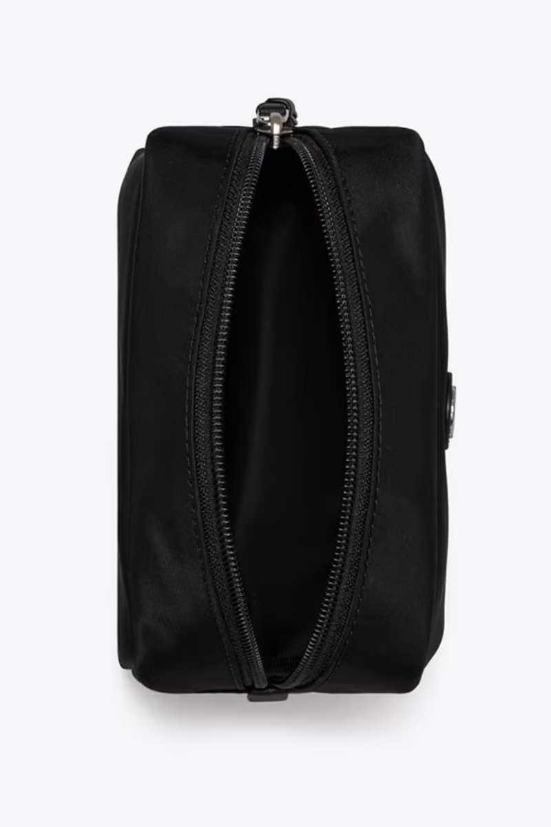 Tory Burch Virginia Curved Cosmetic Case – Black