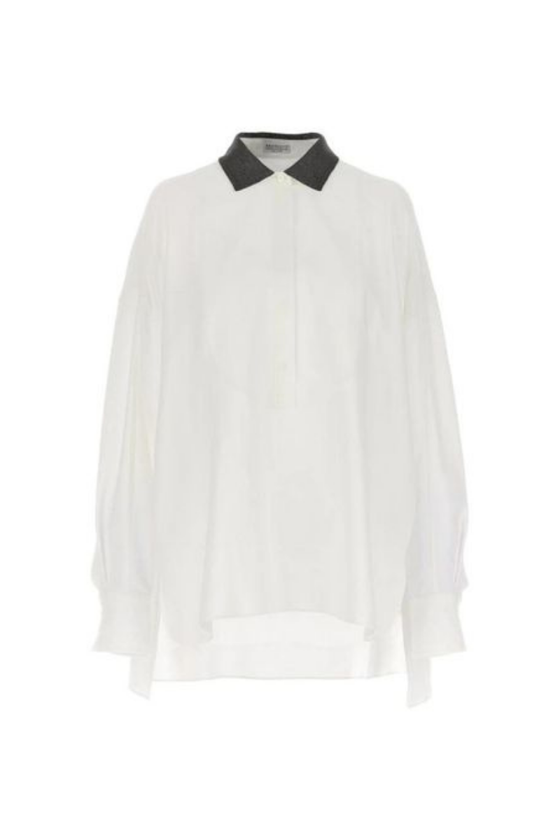 Brunello Cucinelli Embellished Cotton Shirt MP978MZ305