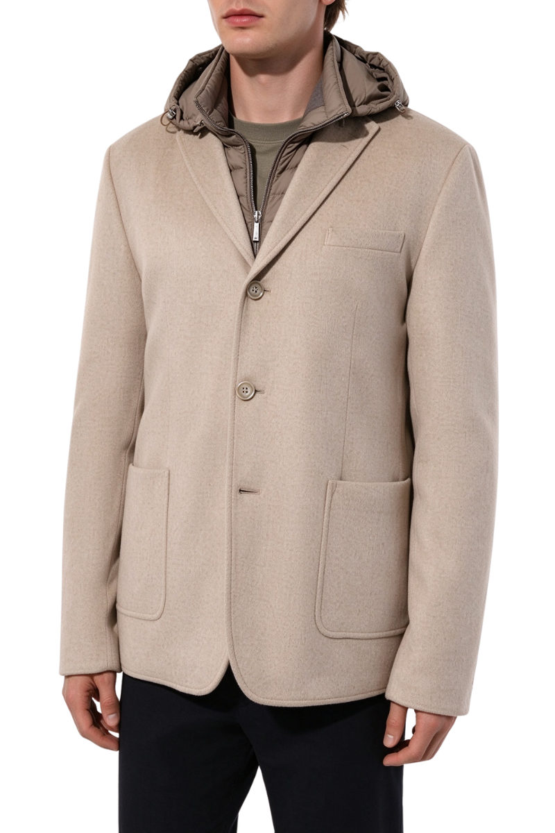 MooRER BELLOTTOBAB Hooded Jacket Beige