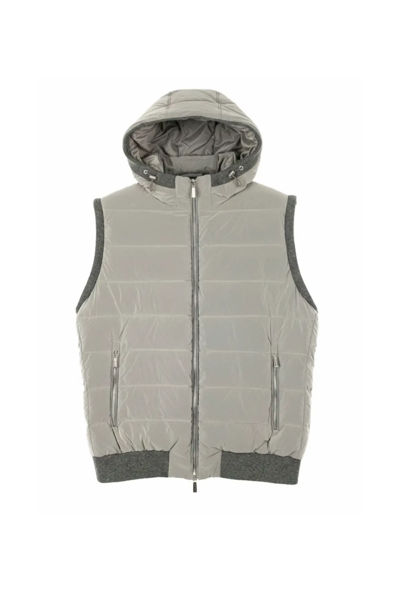 MooRER VERMEER-OS Hooded Down Vest Militare