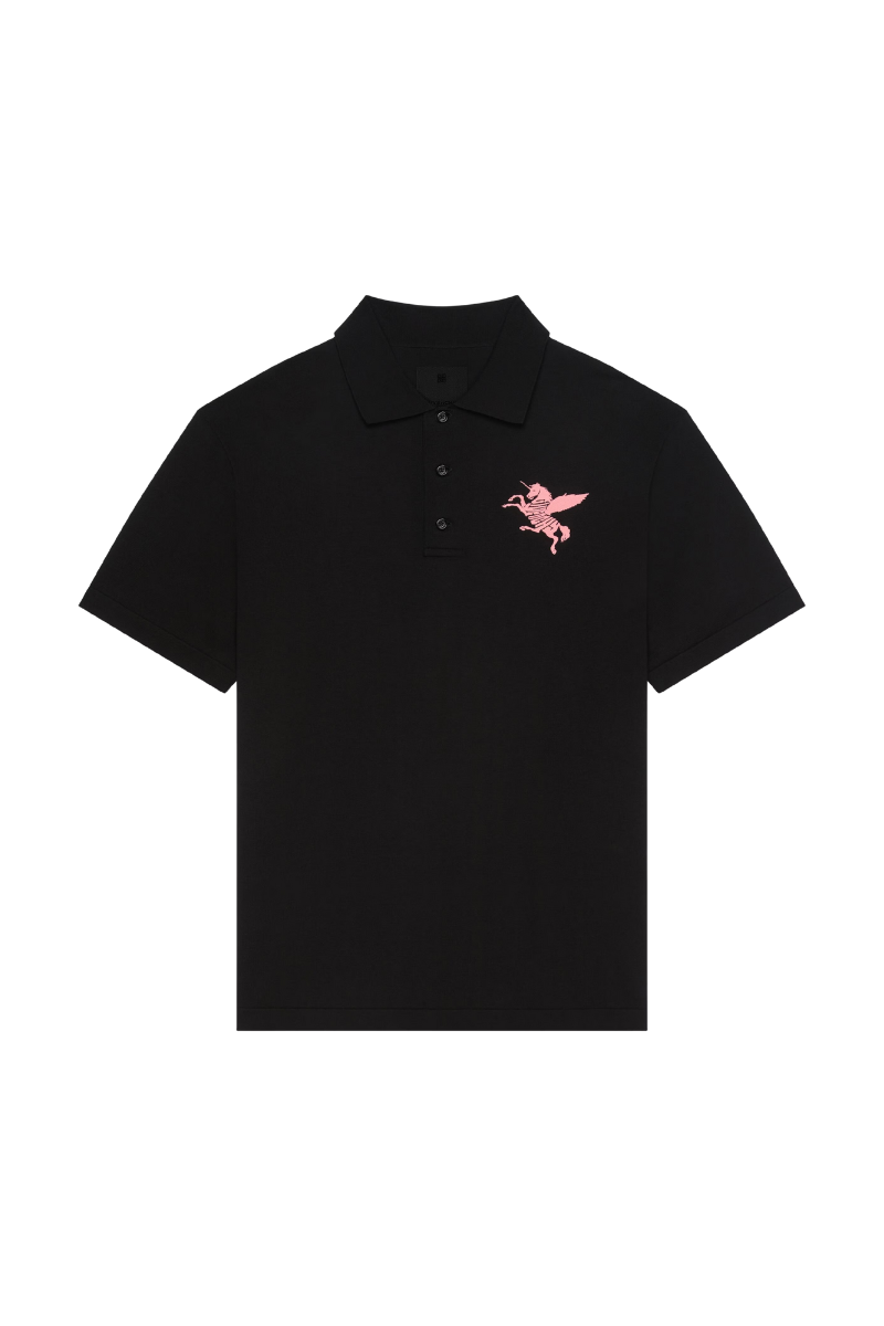 Givenchy Unicorn Embroidered Knit Polo