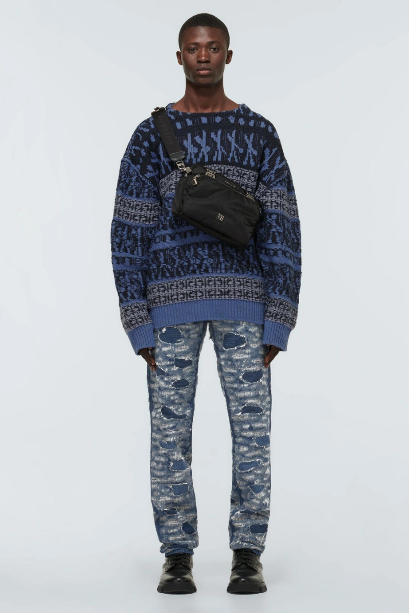 Givenchy Slim Fit 5 Pocket Trousers-Medium Blue