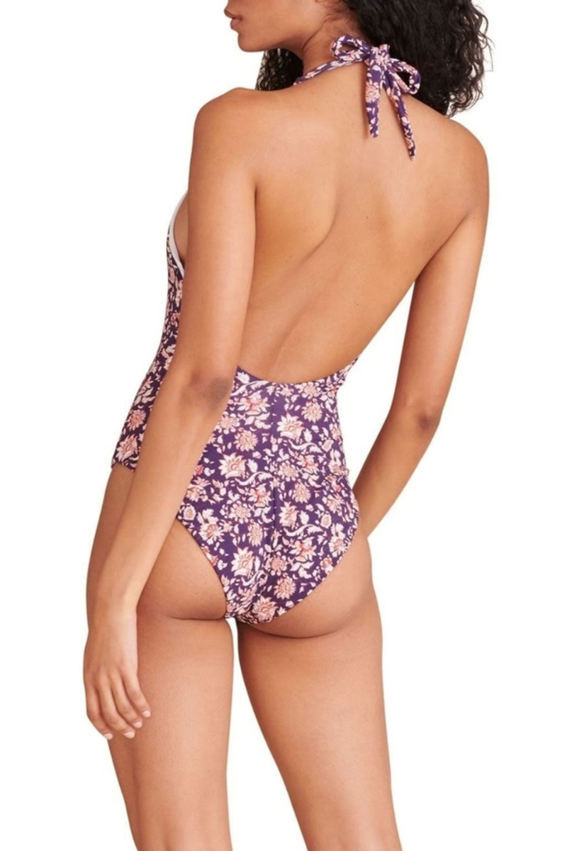 Veronica Beard Salis Printed Halte One-Piece Swimsuit