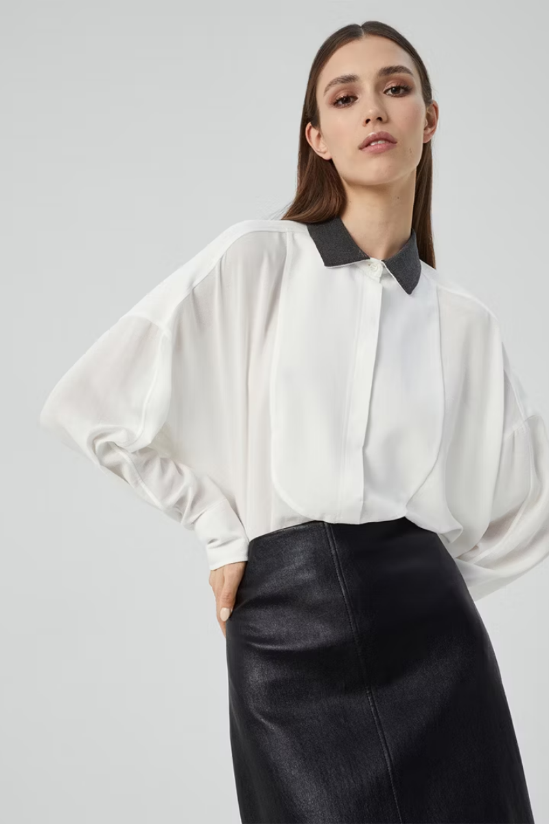 Brunello Cucinelli Embellished Cotton Shirt MP978MZ305