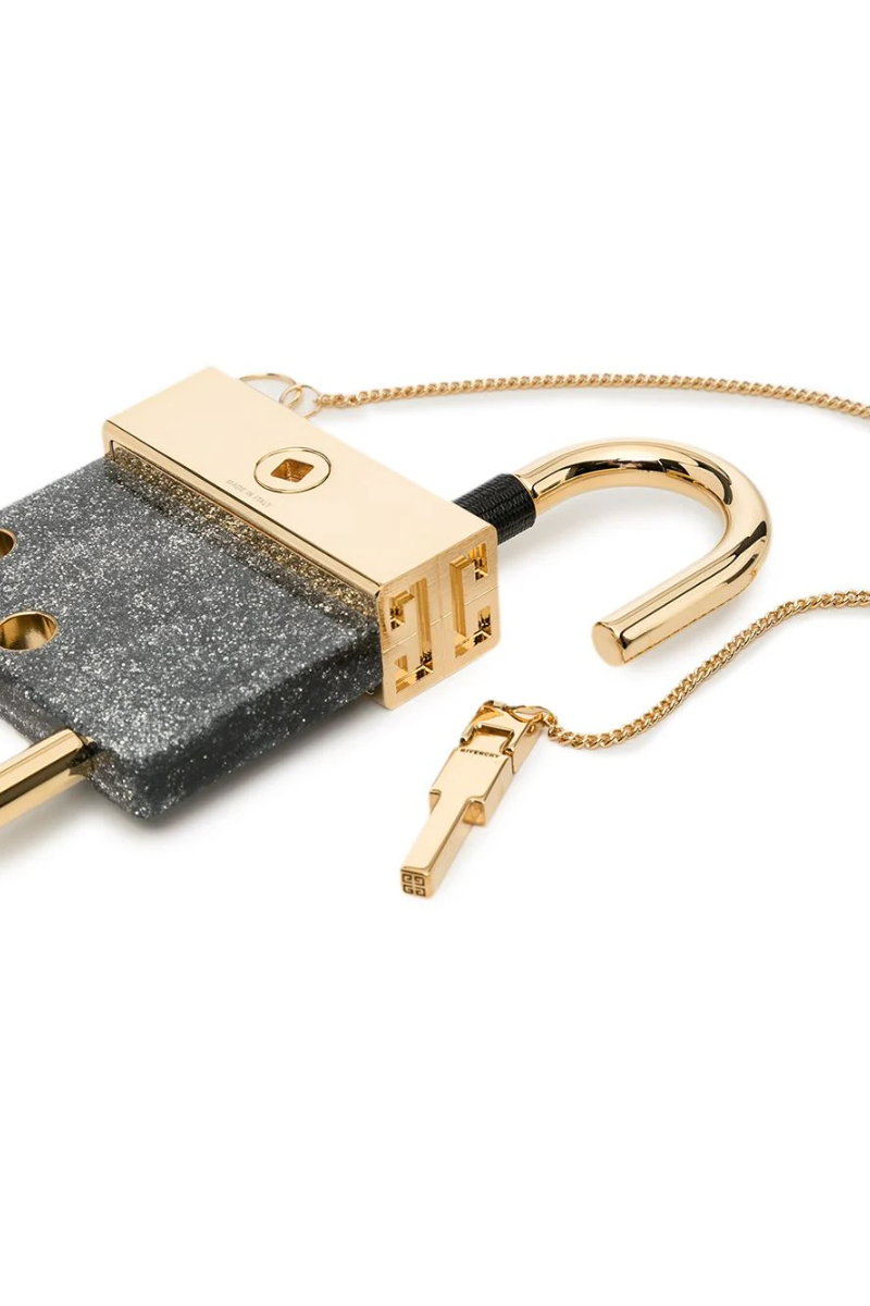 Givenchy Two Tone Brass Padlock-Pink