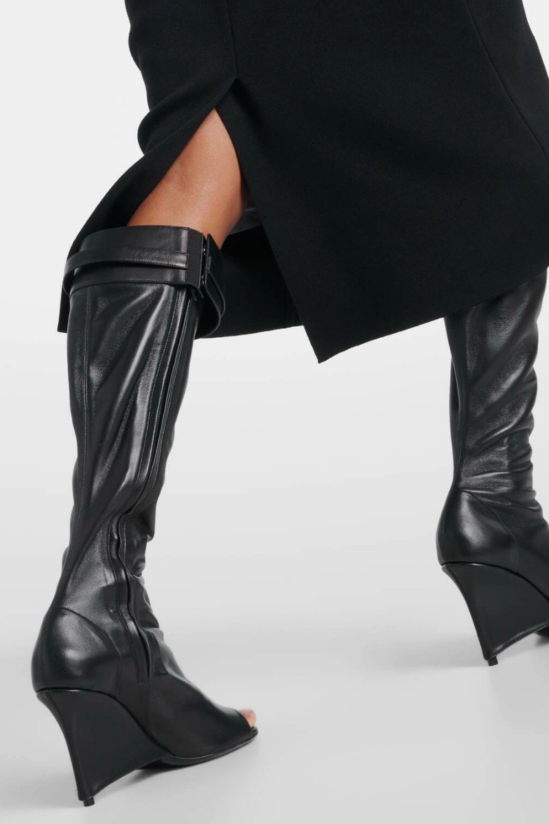 Givenchy Shark Lock Stiletto Sandal Boots 95 Mm_Black