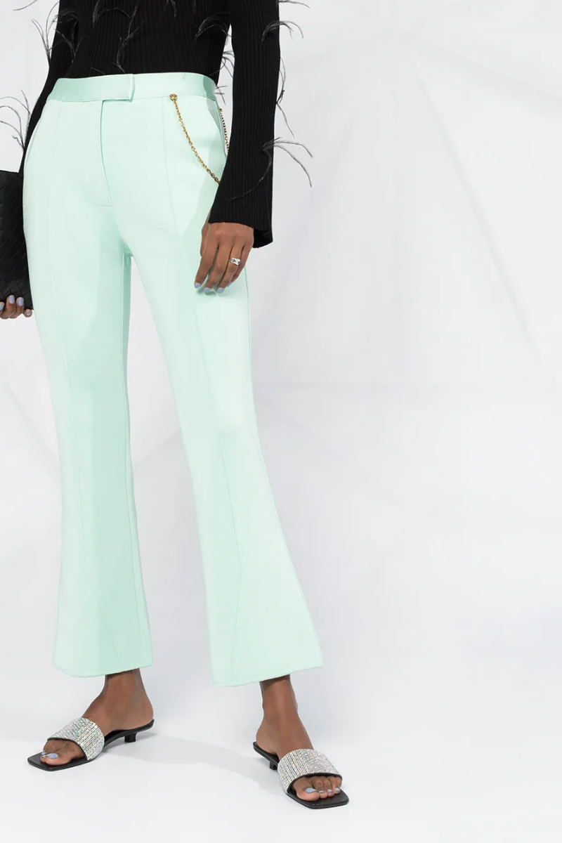 Givenchy Flare Tailoring Pants-Mint Green