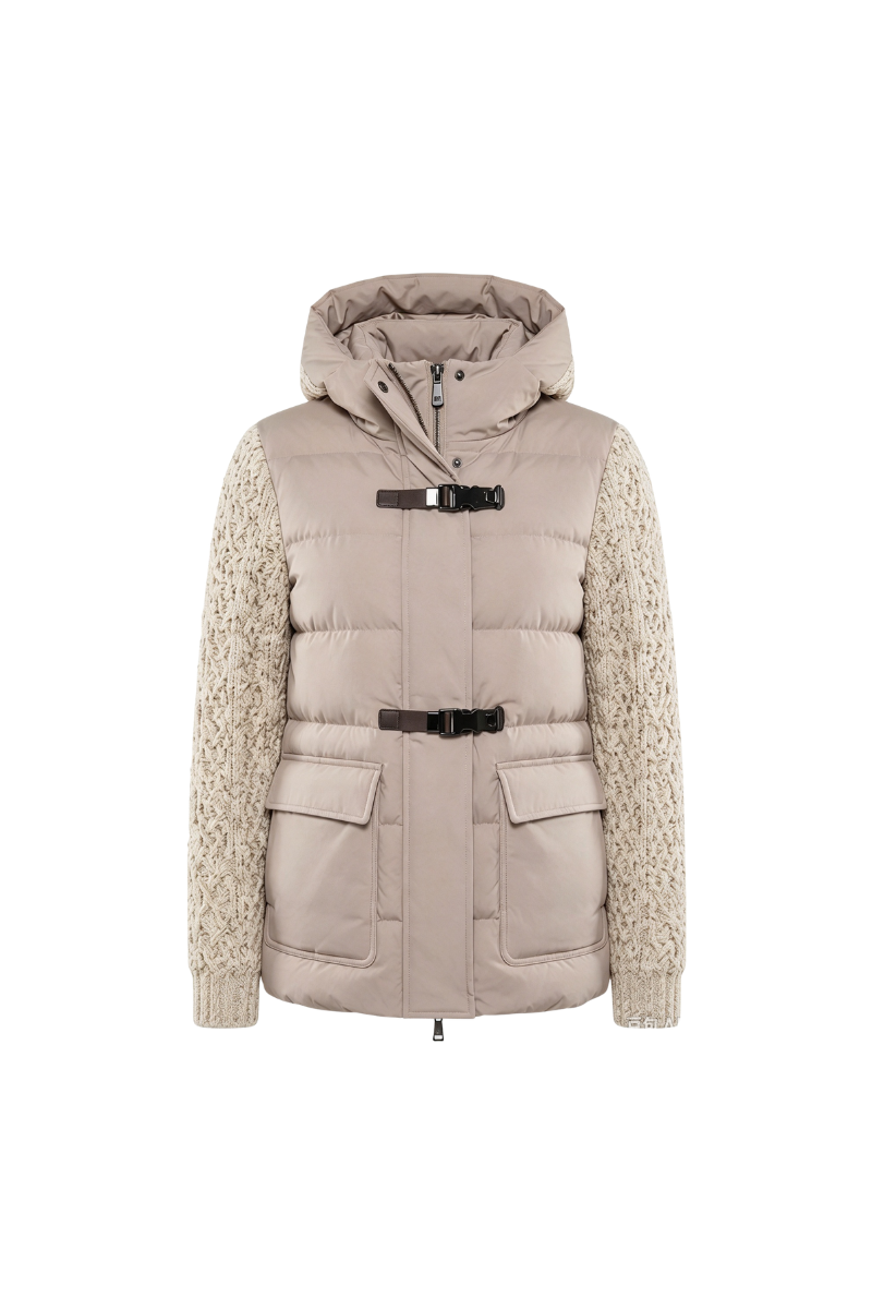 MooRER VERDIANA-STK Down Jacket Pearl