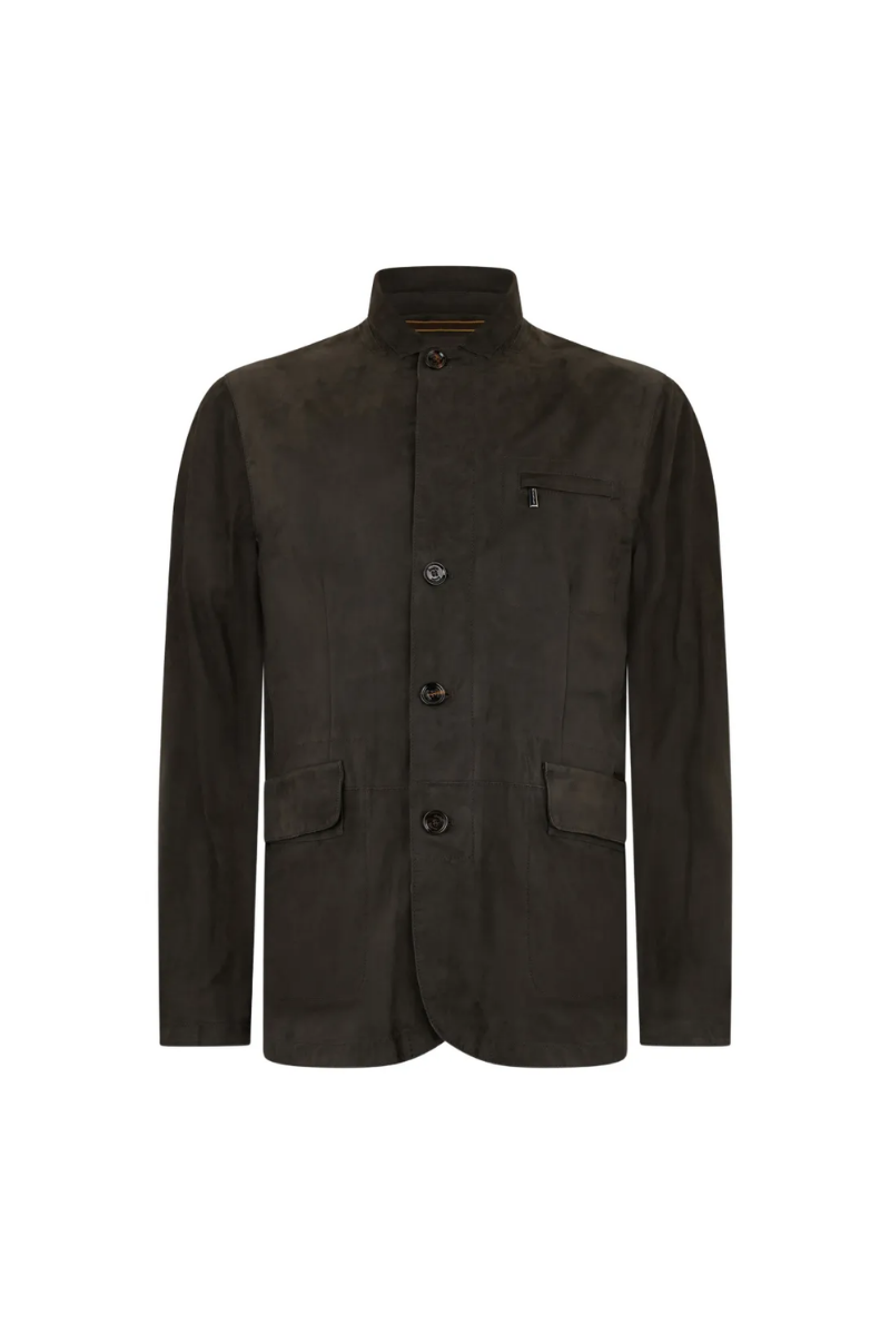 MooRER VARESE-URG Suede Jacket Visone