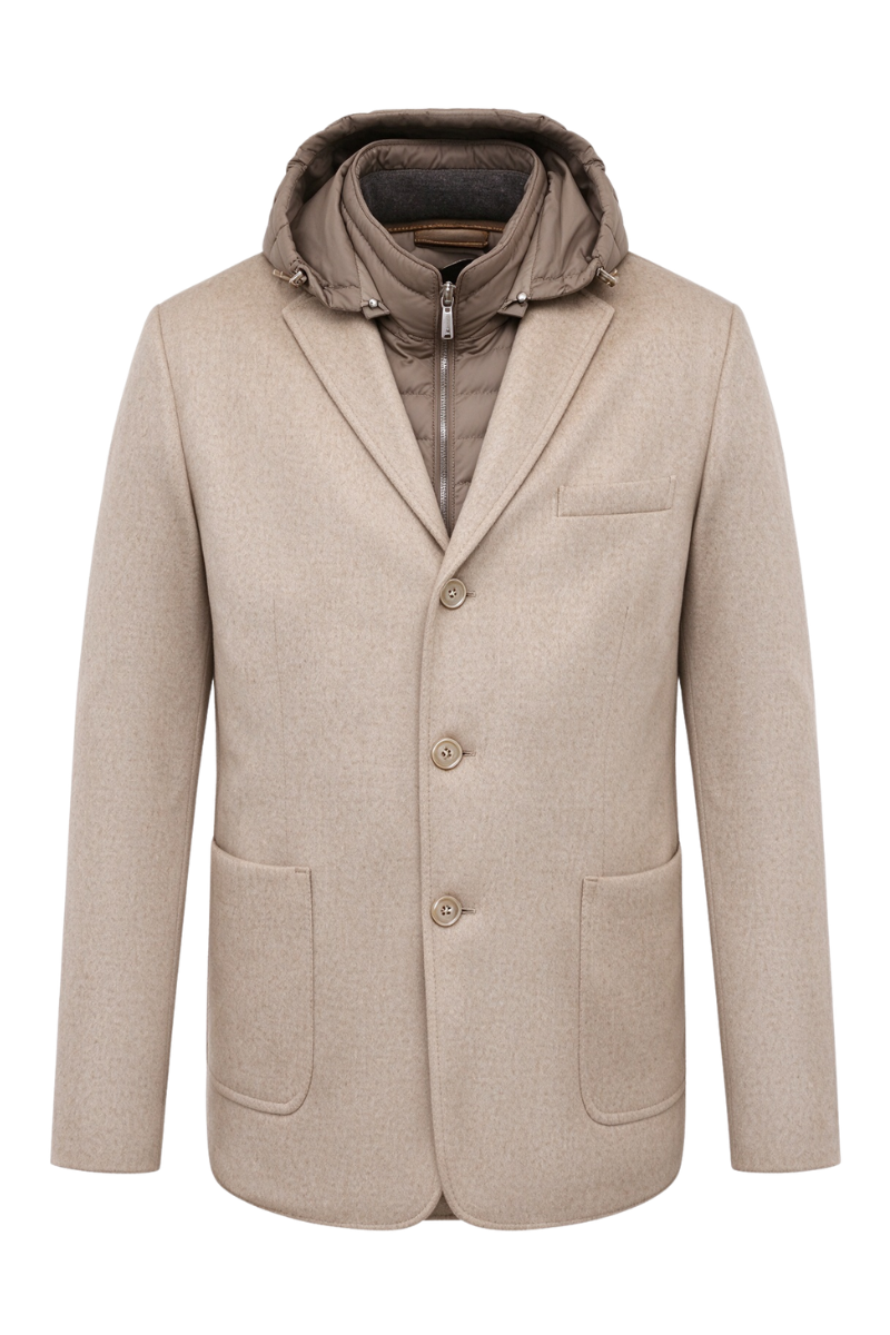 MooRER BELLOTTOBAB Hooded Jacket Beige