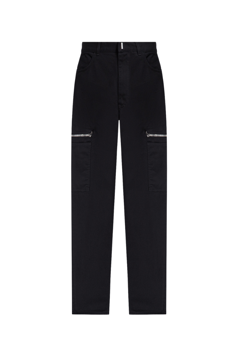 Givenchy Loose Fit Pant W/ Cargo Pocket And Zip-Black