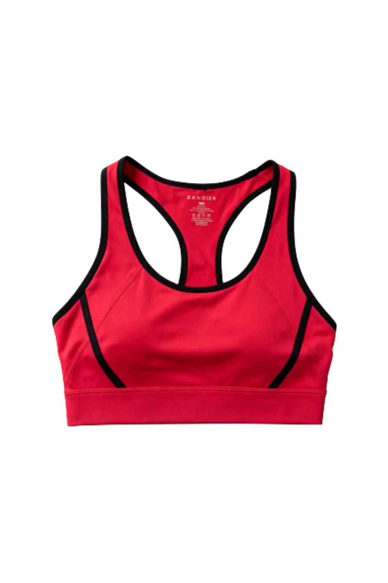 Bandier Center Stage Contrast Seam Bra Virtual Pink/Black BND10168