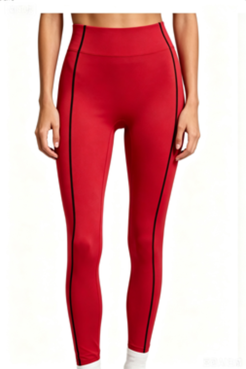 Bandier Center Stage Contrast Seam Legging Virtual Pink/Black BND10166