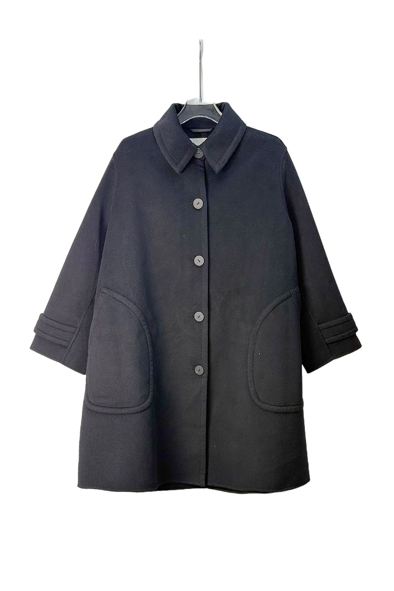 Max Simple 
Charlotte Cashmere Coat-Black