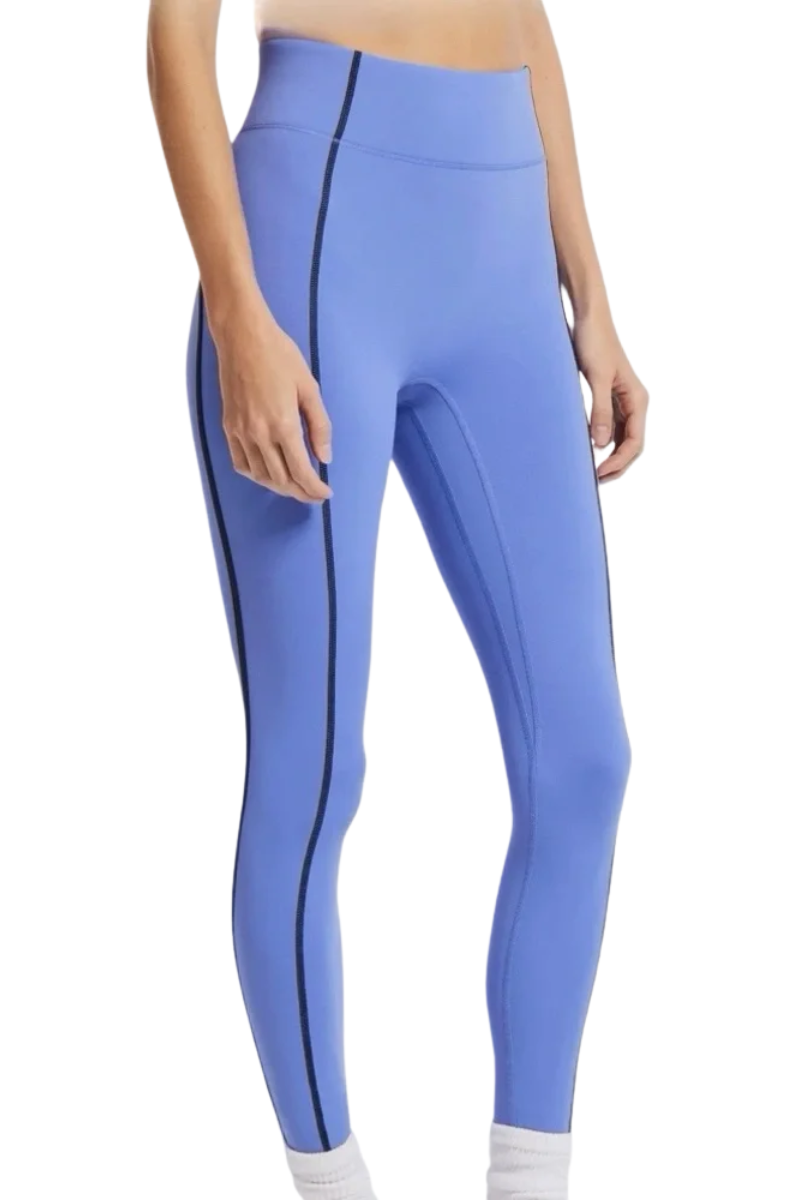 Bandier Center Stage Contrast Seam Legging Baja Blue/Black BND10166