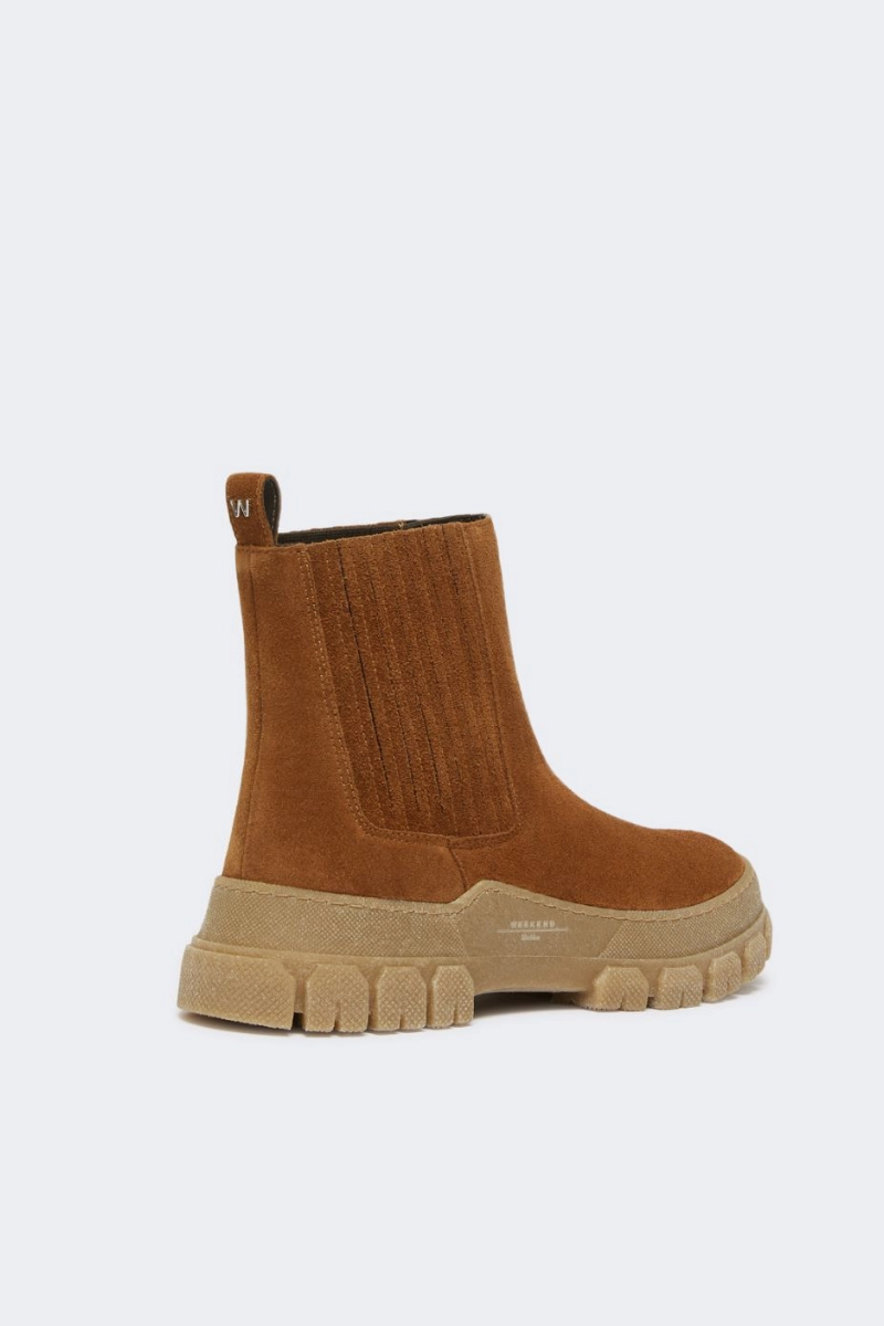 Max Mara Weekend Genepi Suede Boots - Tobacco