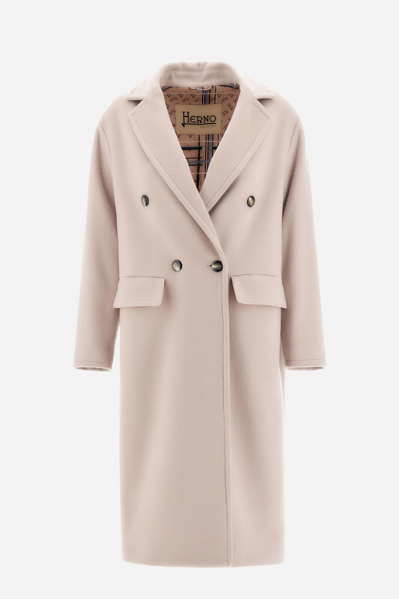 Herno Women's Oatmeal Luxury Wool Coat
