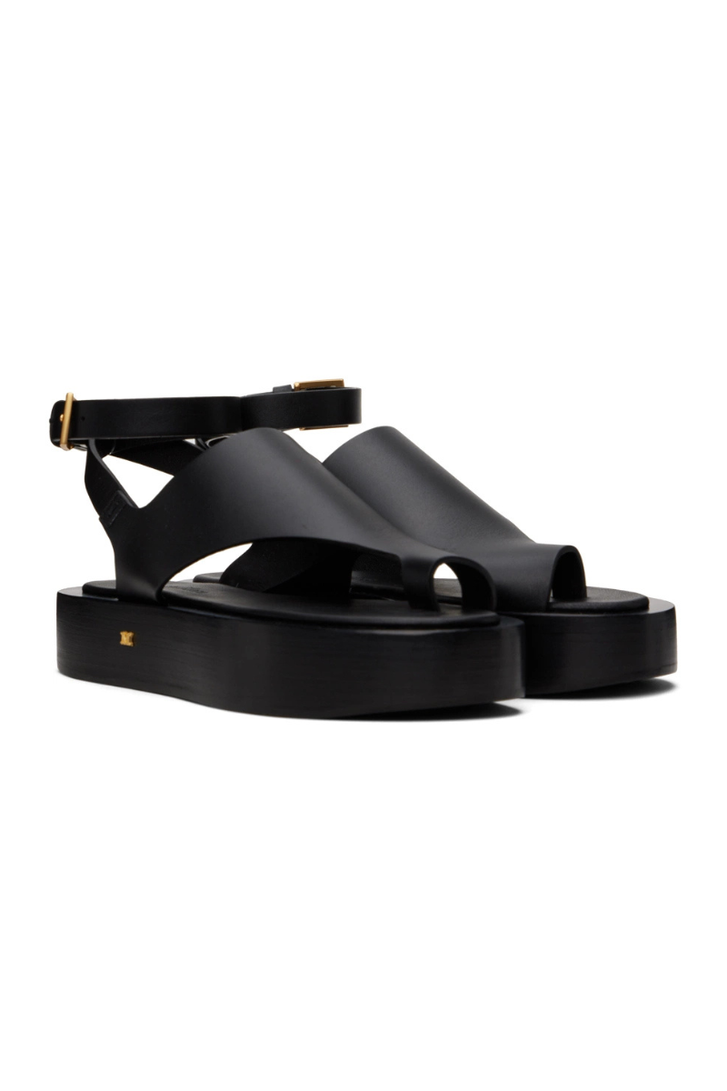 Max Mara Black Deauville Sandals