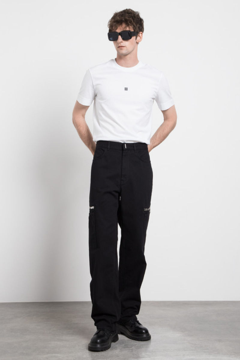 Givenchy Loose Fit Pant W/ Cargo Pocket And Zip-Black