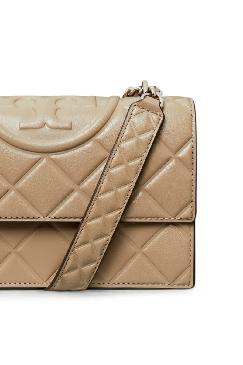 Tory Burch Fleming Small Convertible Shoulder Bag Cement 164800-022