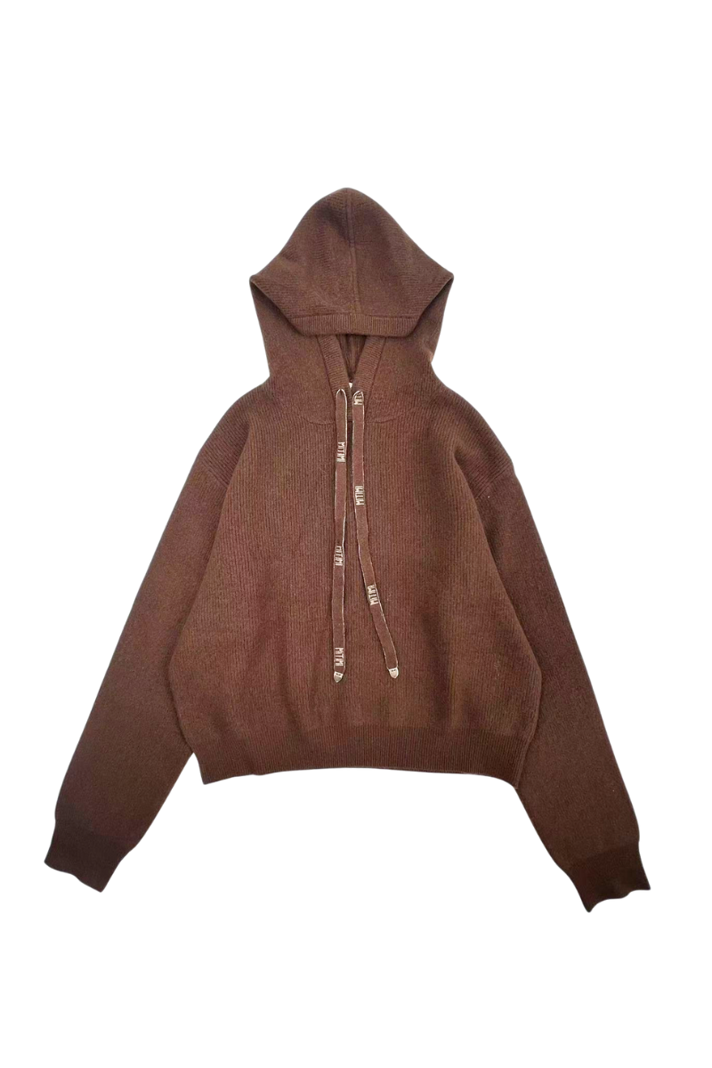 Max Simple Hooded Wool Pullover_Coffee