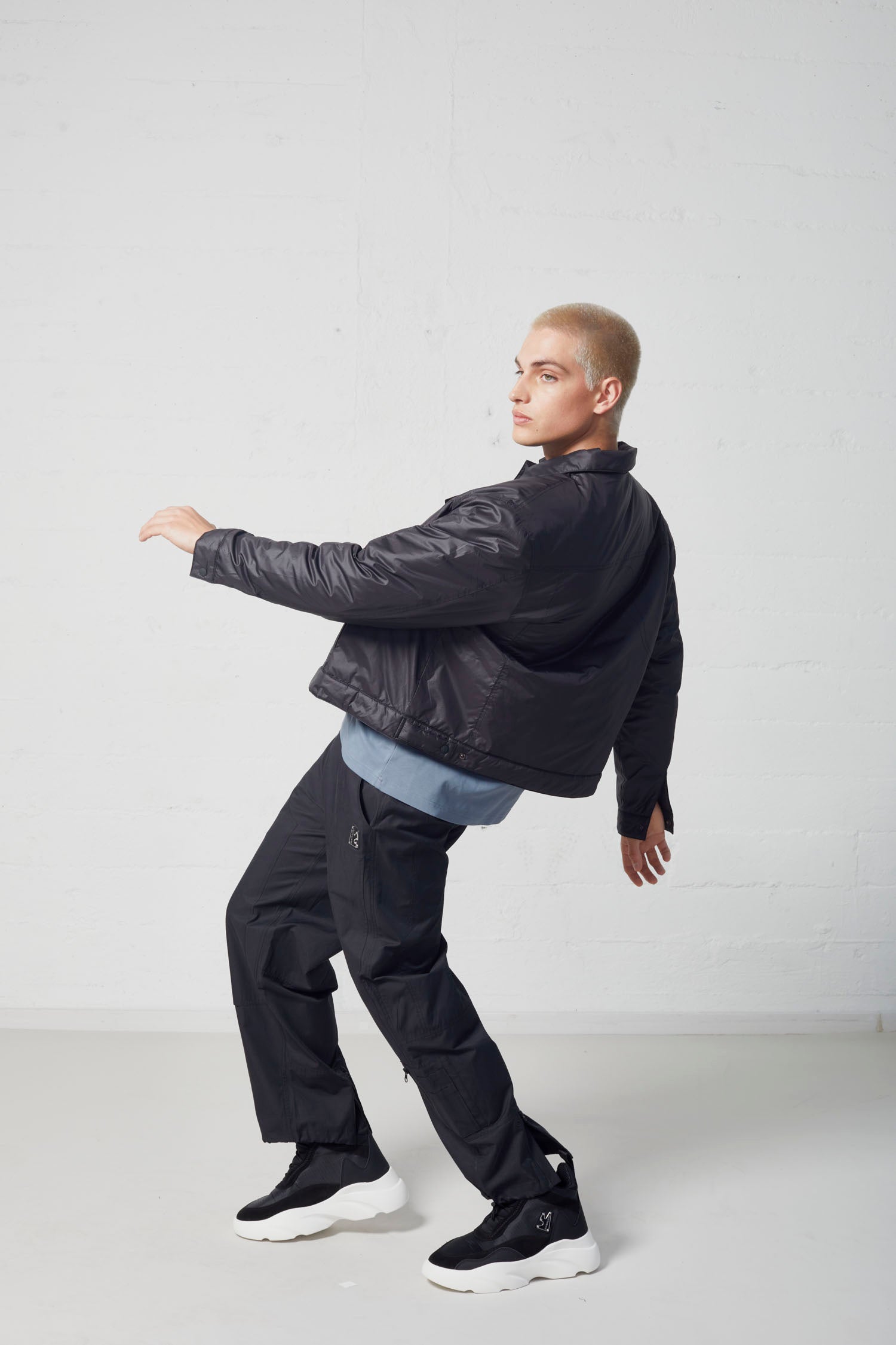 Aphelion Padded Nylon Trucker Jacket