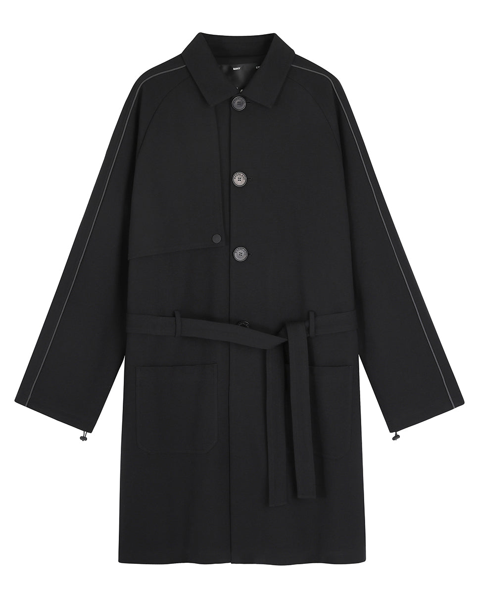 Ottoman Knit Trench Coat