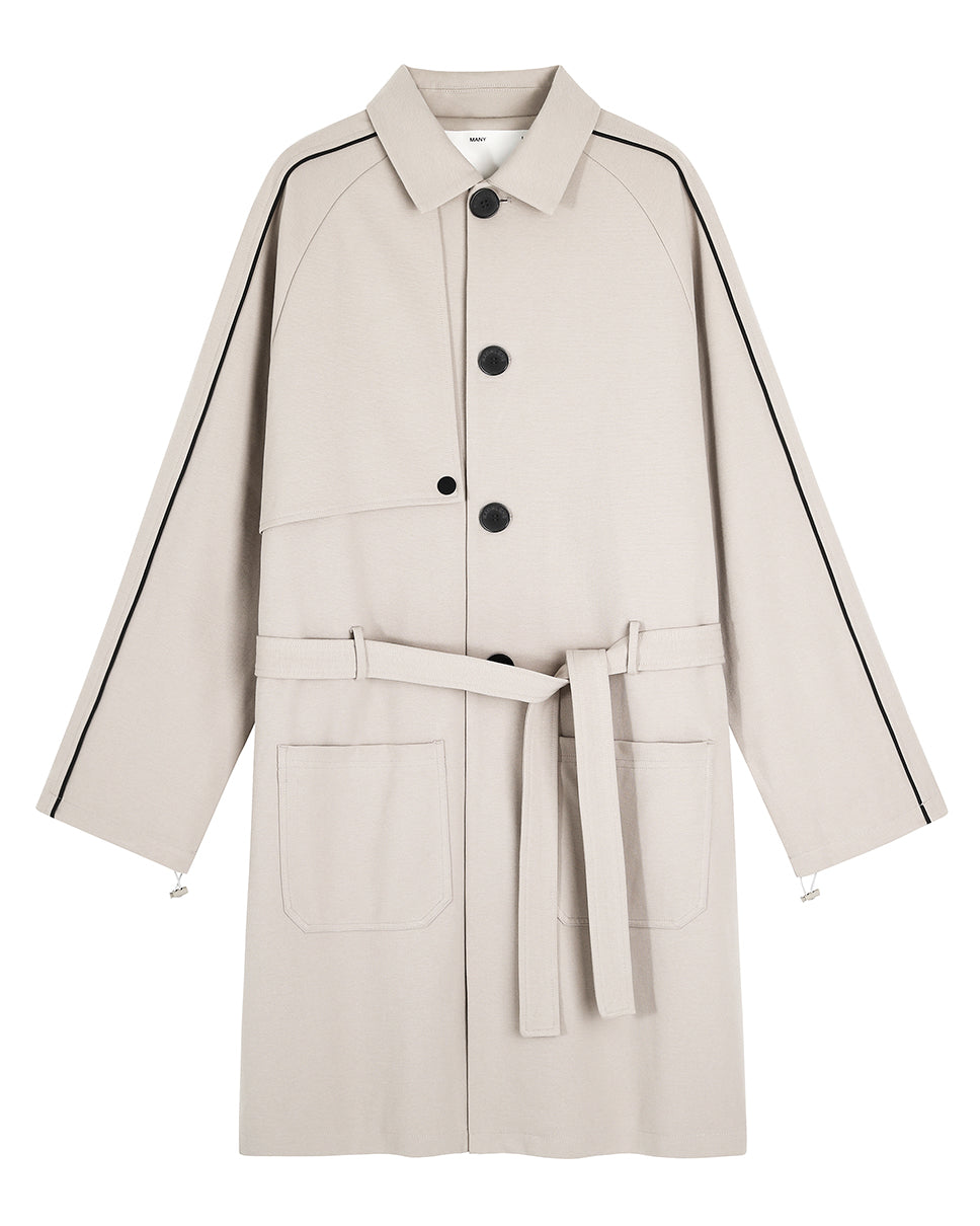 Ottoman Knit Trench Coat