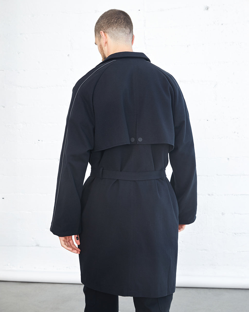 Ottoman Knit Trench Coat