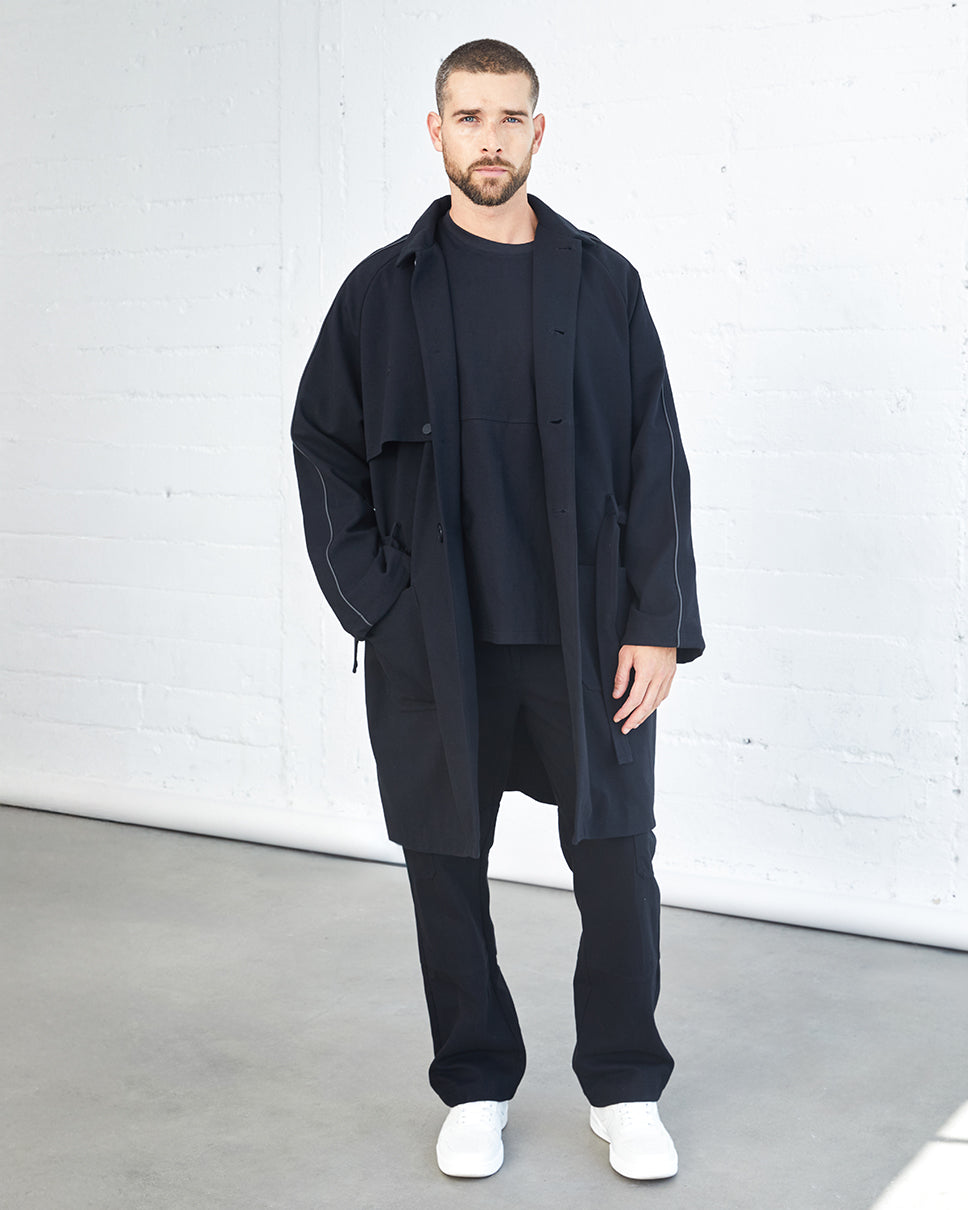 Ottoman Knit Trench Coat
