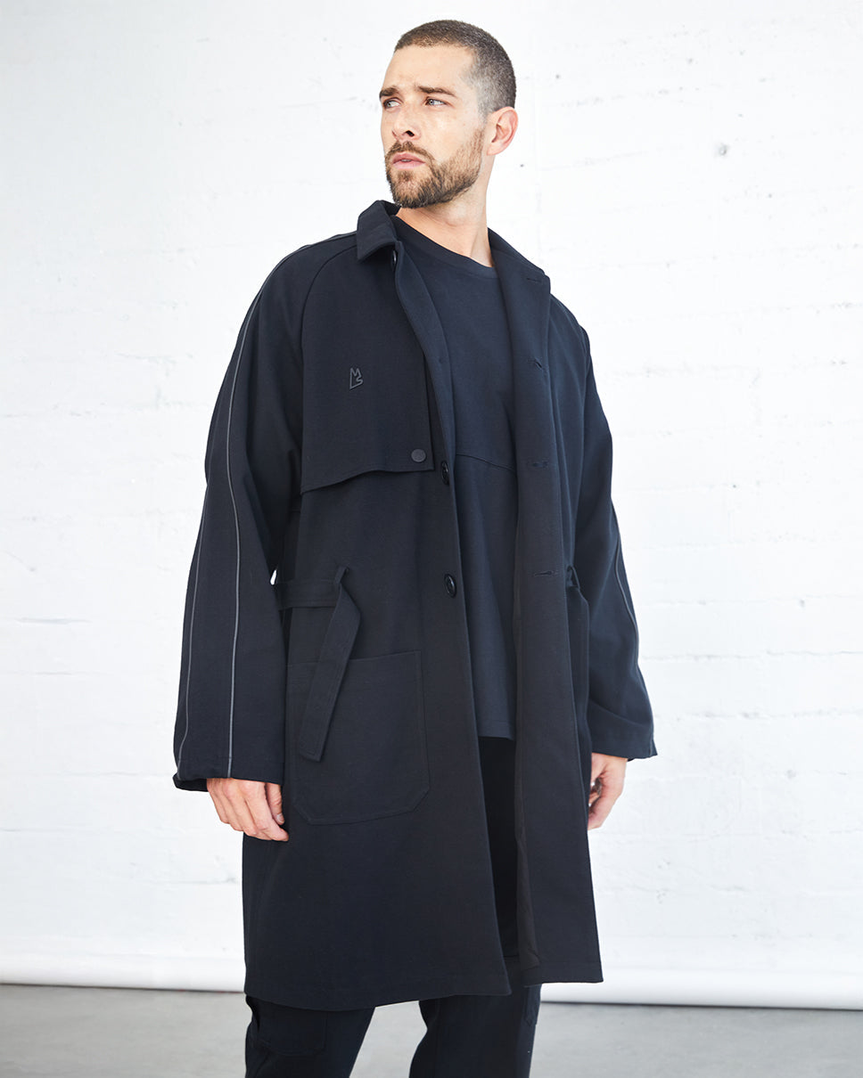 Ottoman Knit Trench Coat