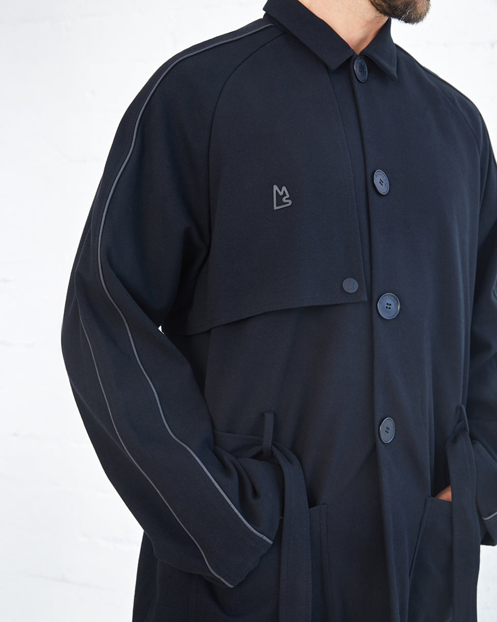 Ottoman Knit Trench Coat