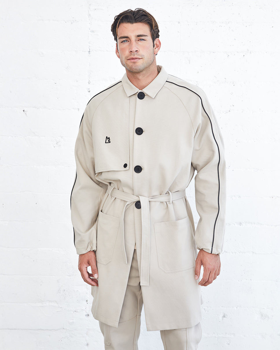 Ottoman Knit Trench Coat
