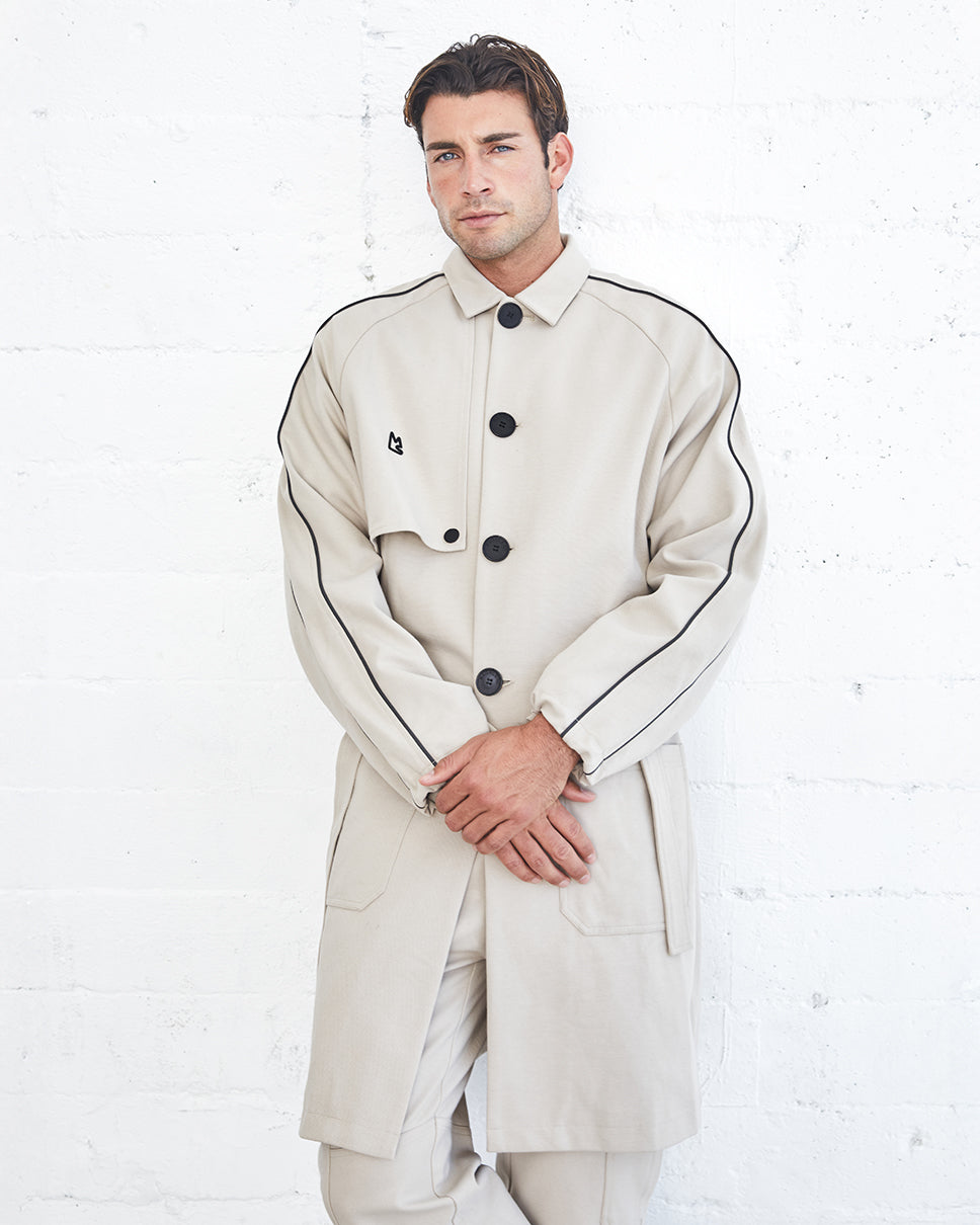 Ottoman Knit Trench Coat