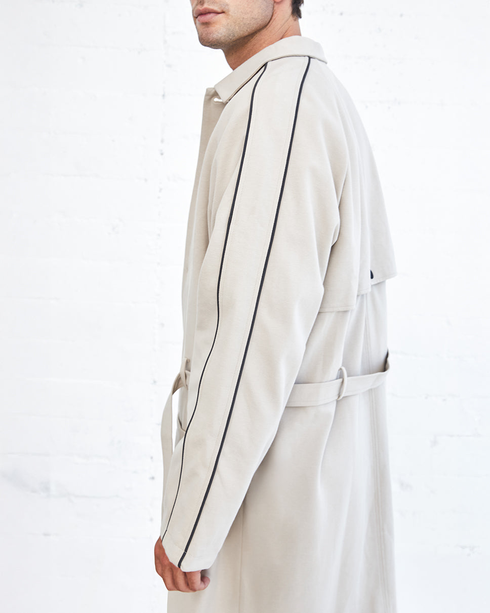 Ottoman Knit Trench Coat