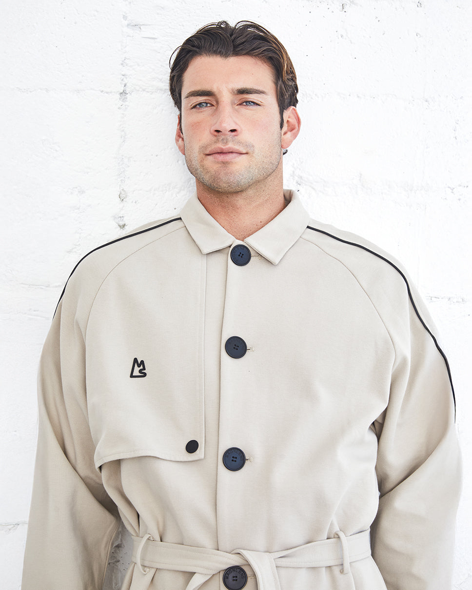 Ottoman Knit Trench Coat