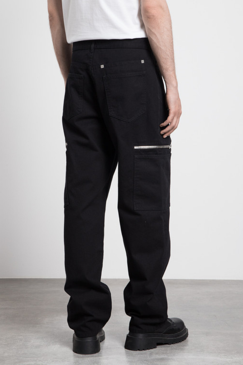 Givenchy Loose Fit Pant W/ Cargo Pocket And Zip-Black