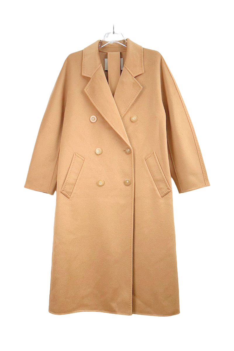Max Simple 
Double-Breasted Cashmere Coat-Camel
