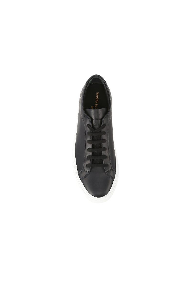 Common Projects Or. Achil Low White Sole Womens 3805-Black