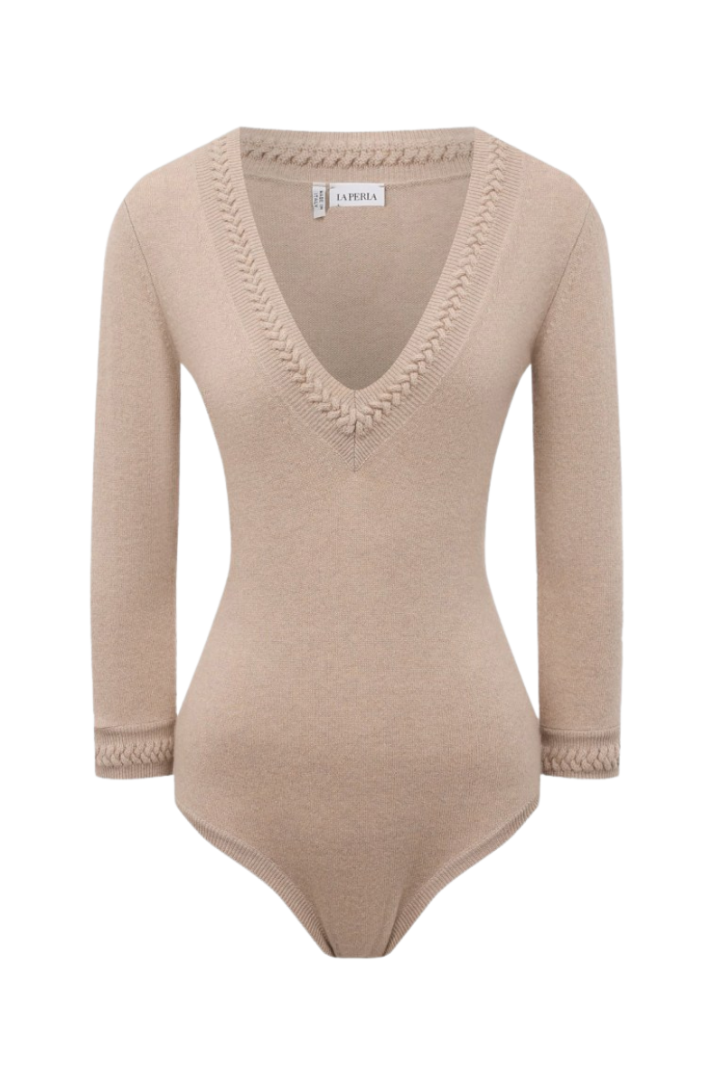 La Perla Wool Bodysuit in Beige
