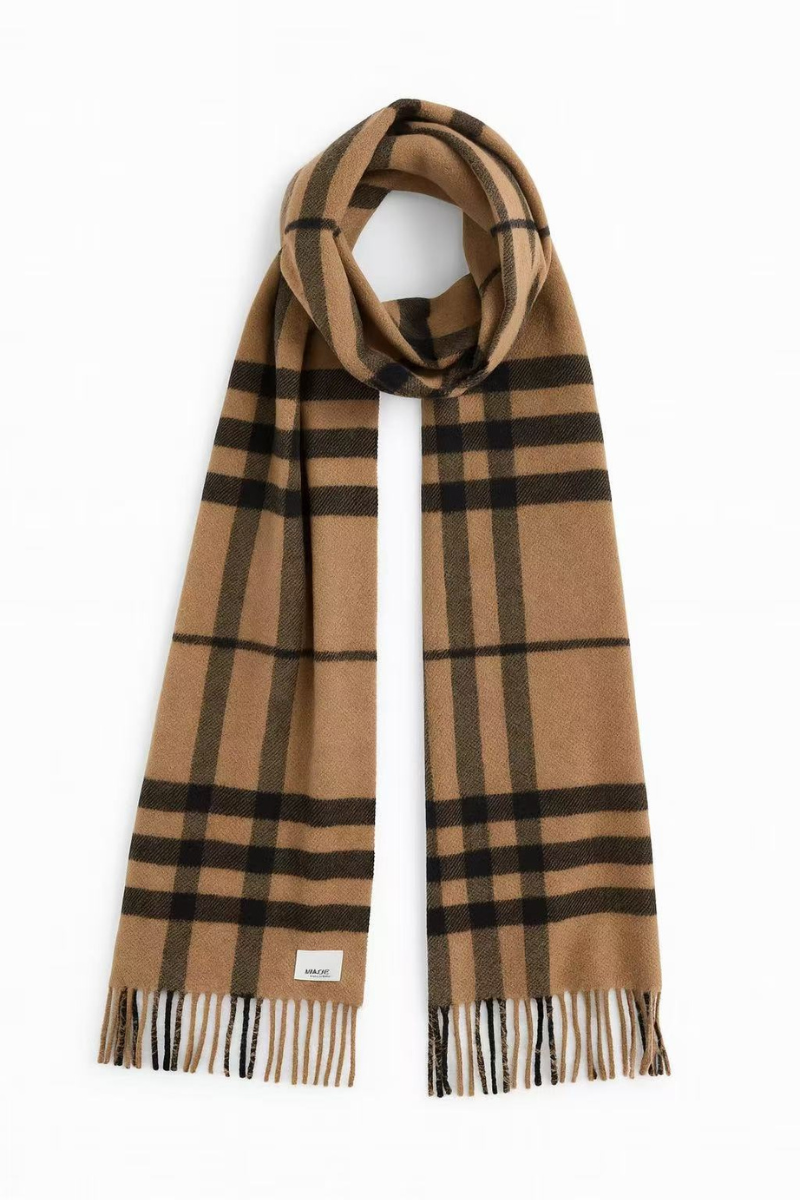 Burberry Classic Camel Check Scarf - 168x28cm