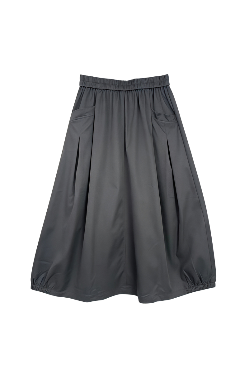 Max Simple Balloon Hem Cargo Skirt Charcoal MSSG263016C