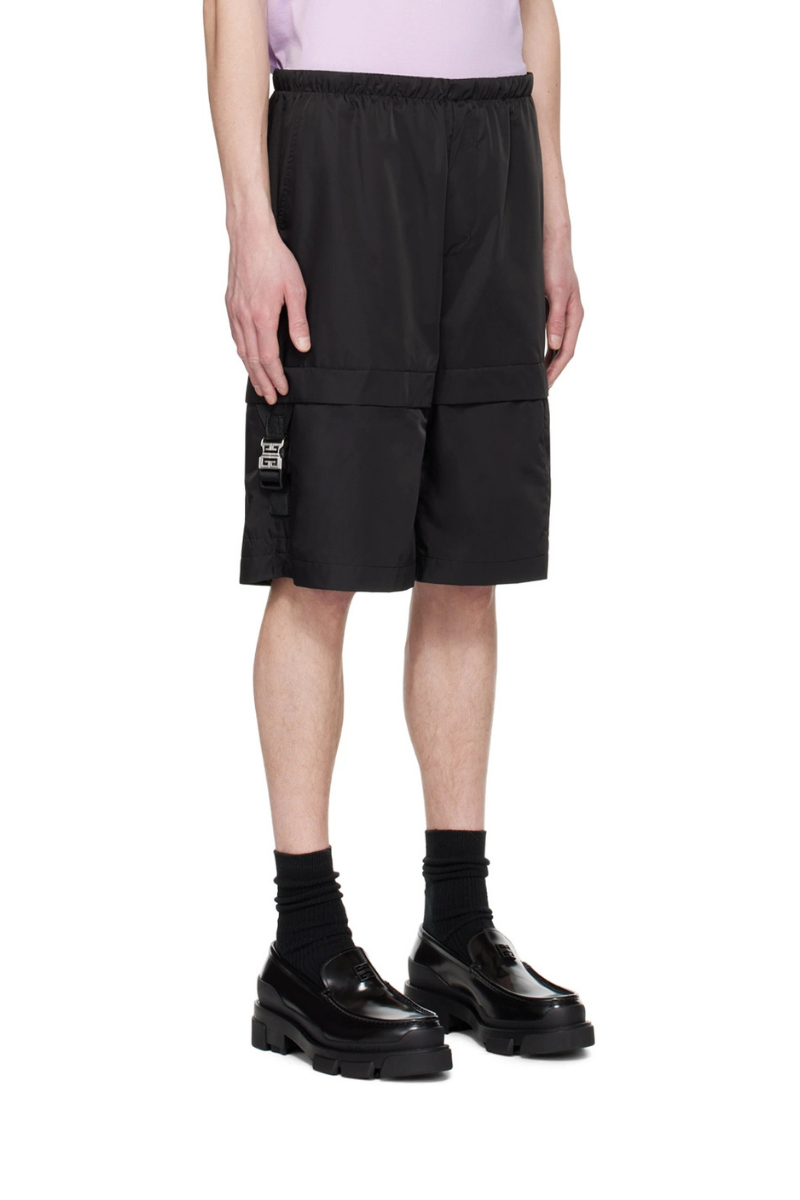 Givenchy Cargo Buckle Shorts_Black