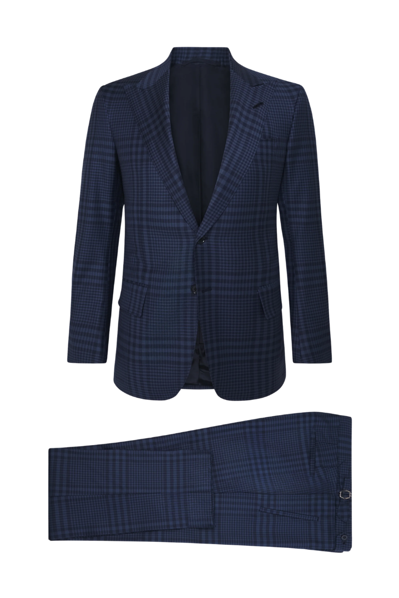 Frere Navy Moore Glenplaid Suit
