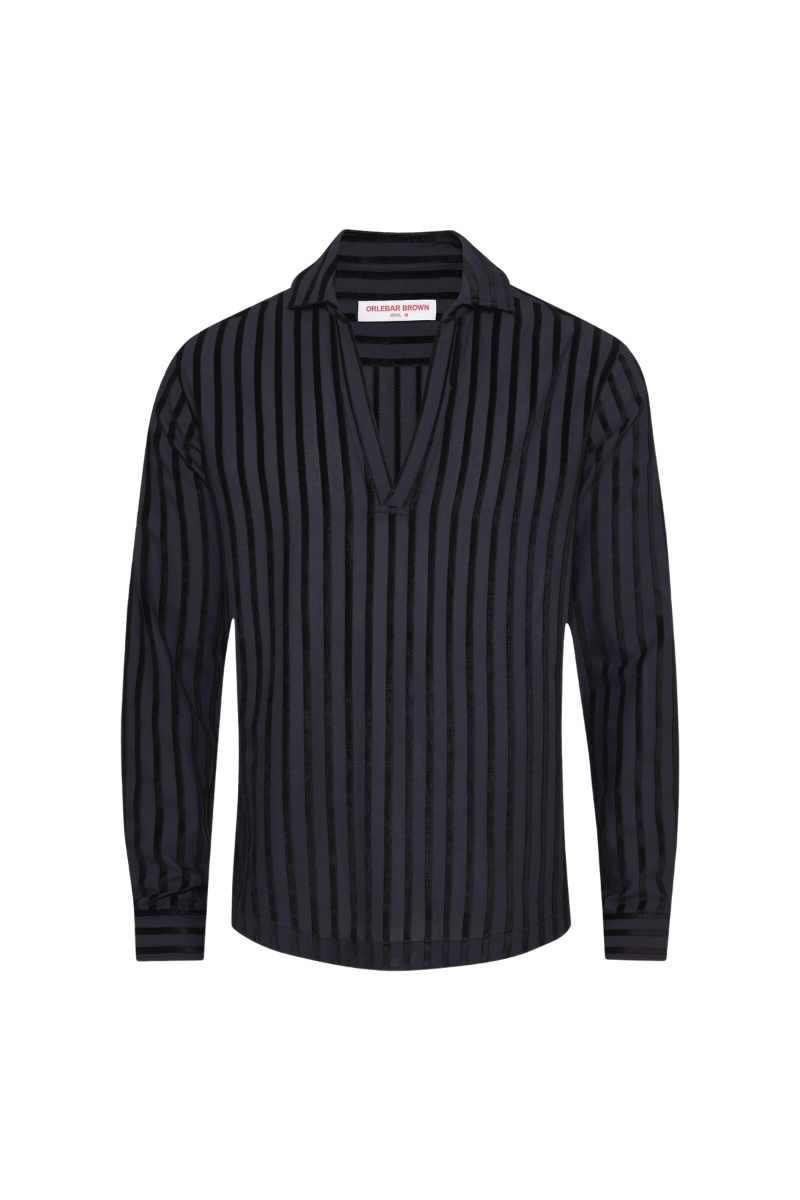 Orlebar Brown Ridley Tonal Chenille Stripe-279260-Night Iris