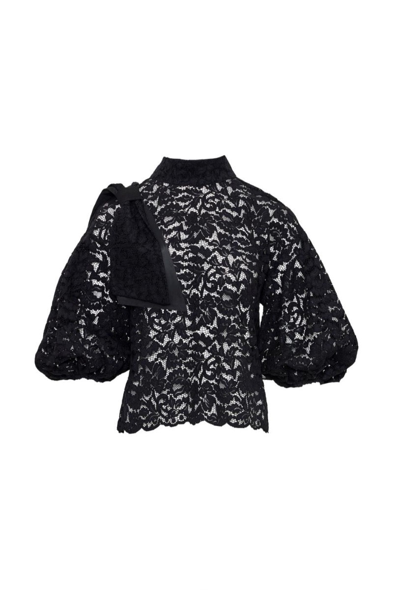 Kameya BLOUSE BLACK ECRU_25W10608