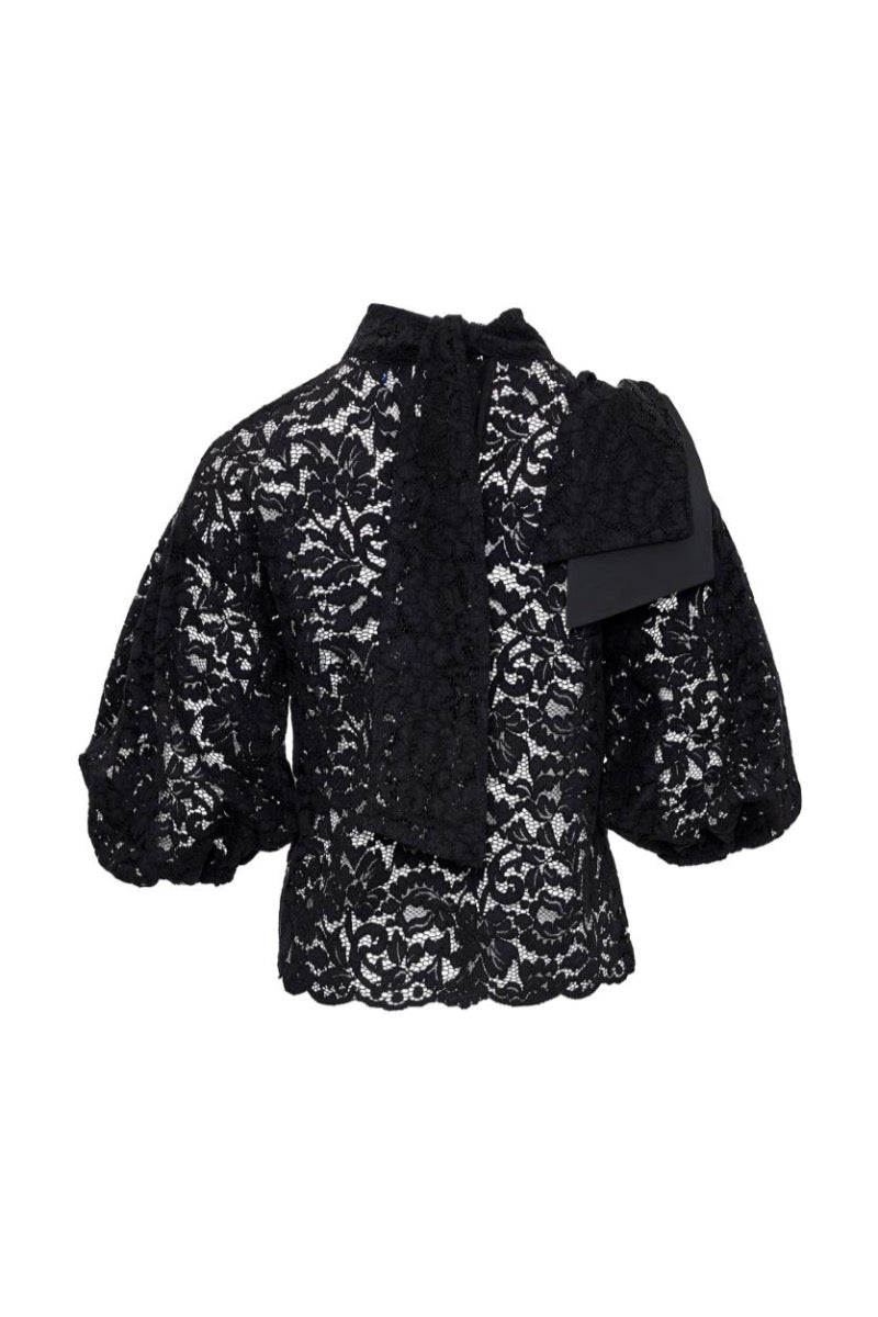 Kameya BLOUSE BLACK ECRU_25W10608