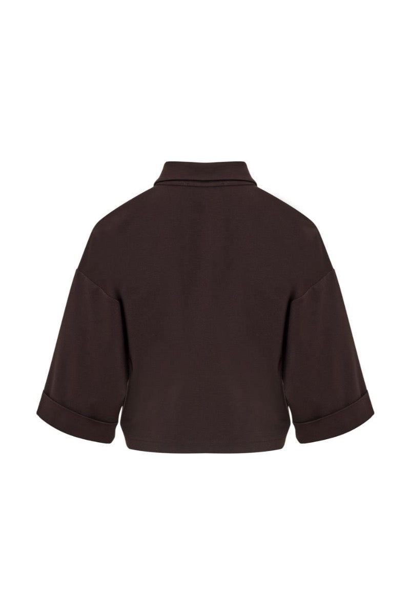 Kameya BLOUSE BROWN_25W10609