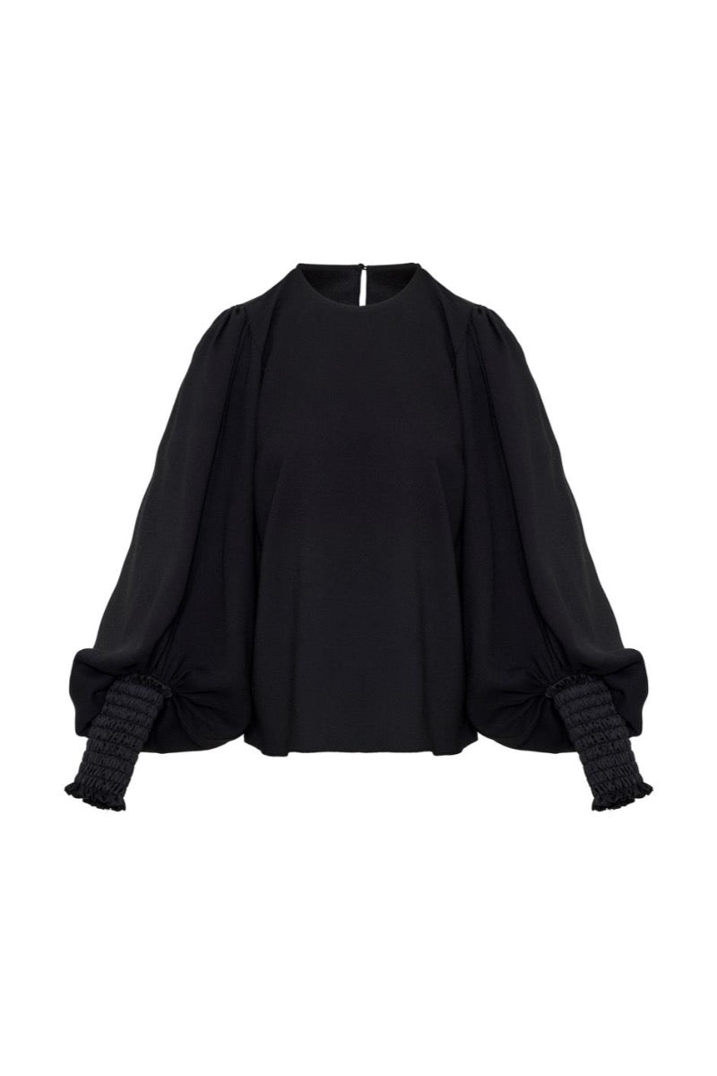 Kameya BLOUSE BLACK LIGHT KHAKI_25W10620