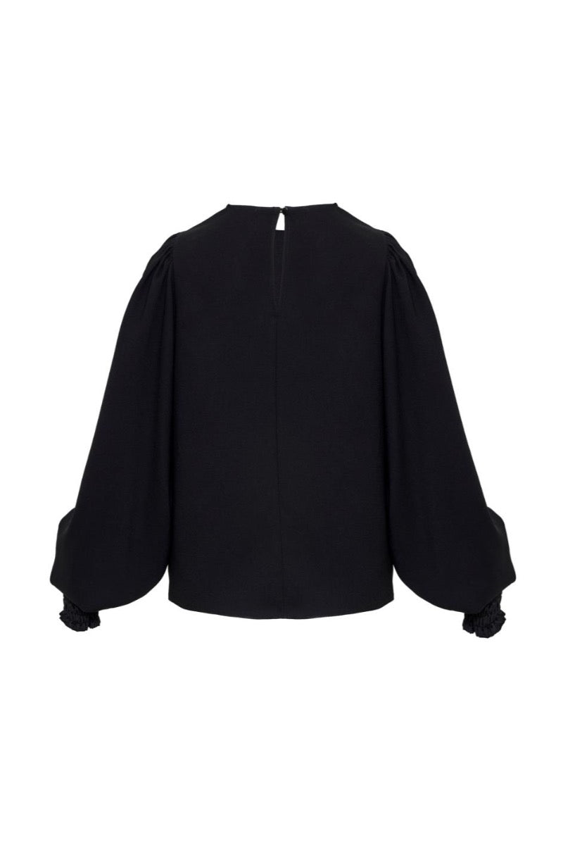 Kameya BLOUSE BLACK LIGHT KHAKI_25W10620